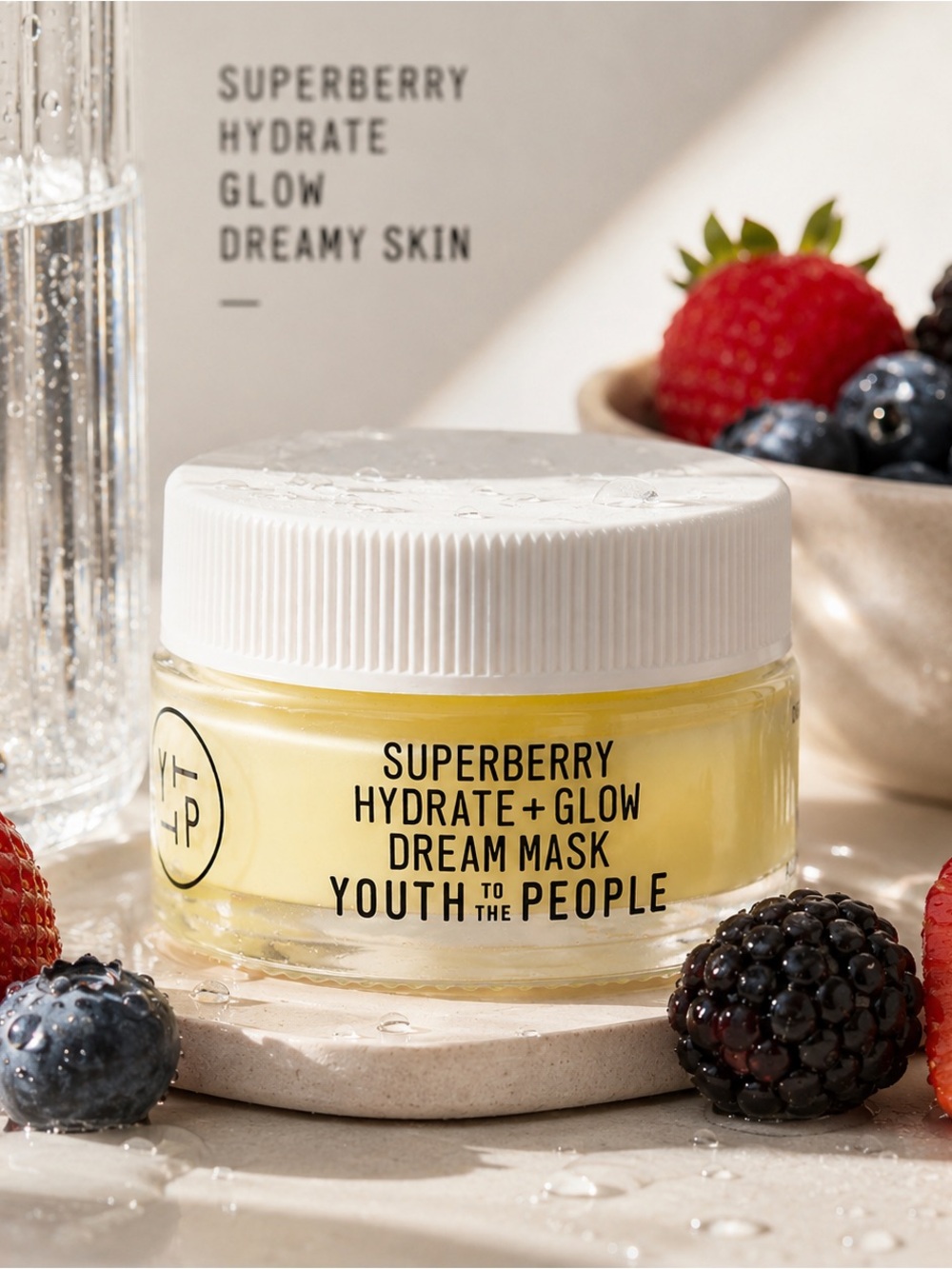 NEW Youth To The People Superberry Hydrate + Glow Dream Mask 0.5 oz / 15 mL